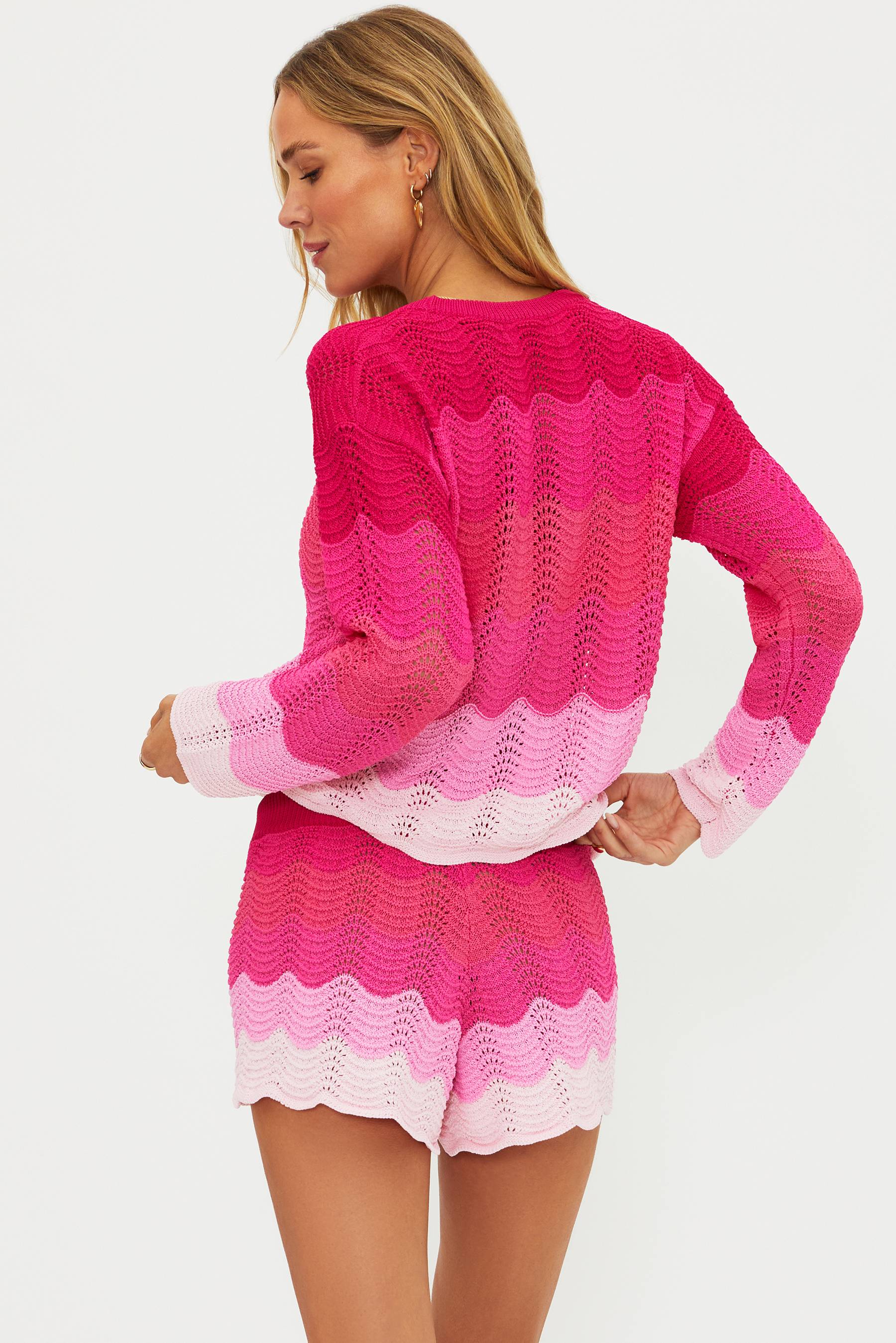 Beach Sweater Electric Pink Wave - Image 6