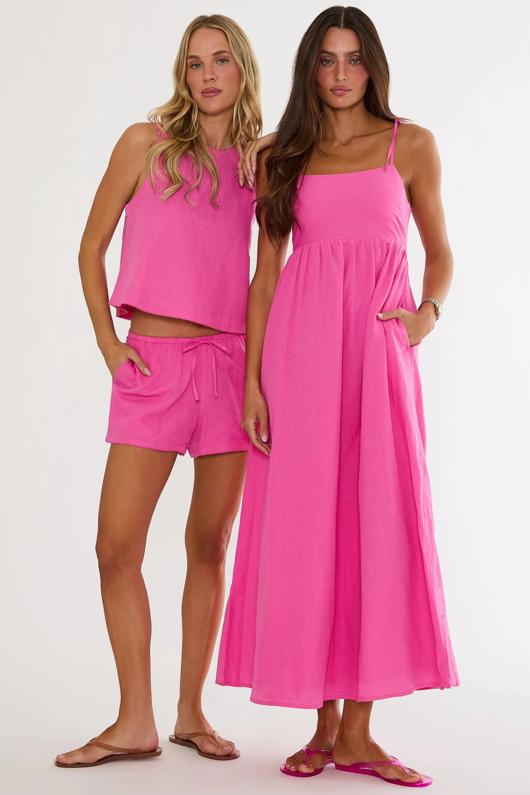 Birkley Short Peony Pink Linen - Image 9
