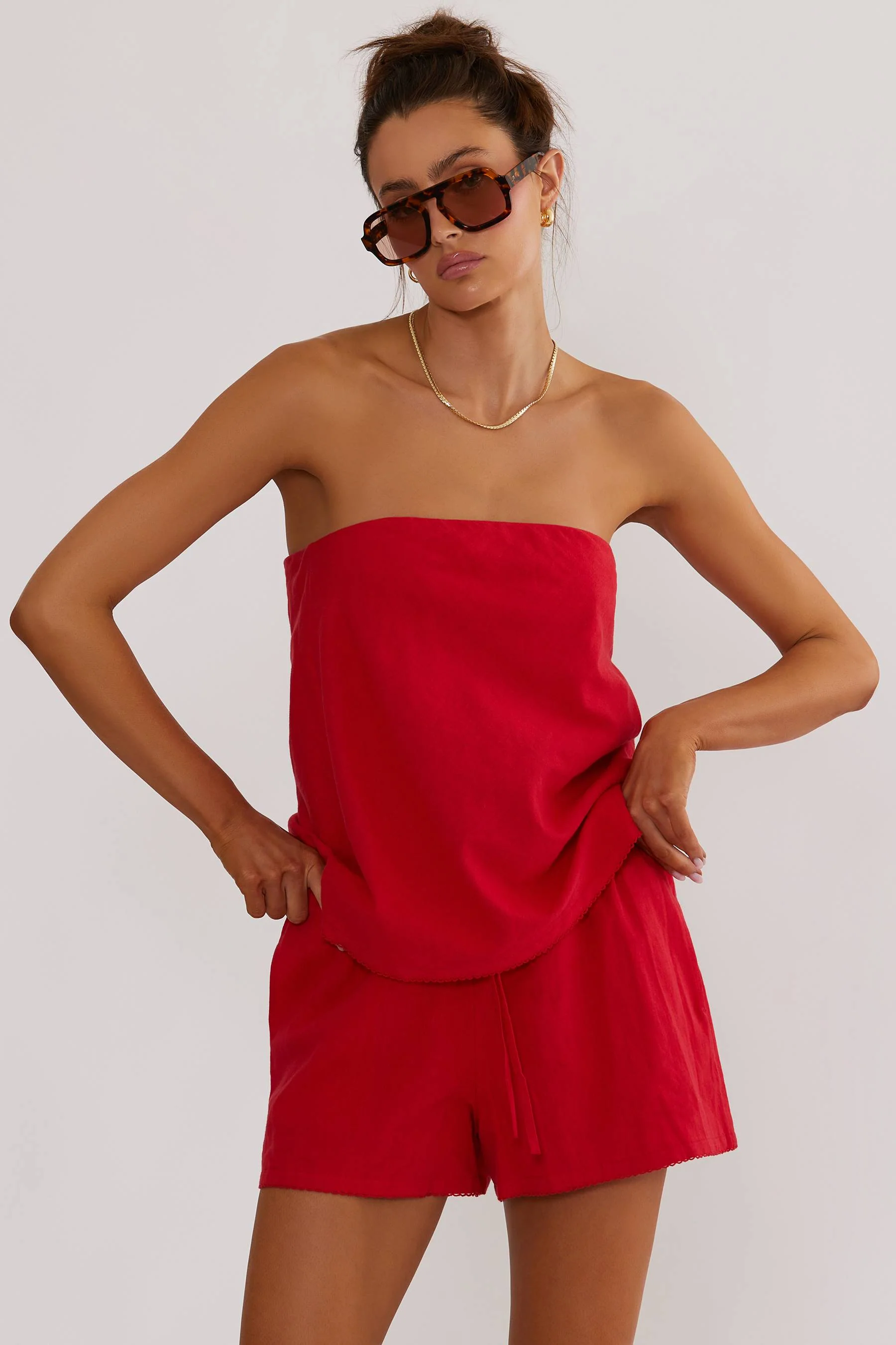 Birkley Short Red Linen - Image 10
