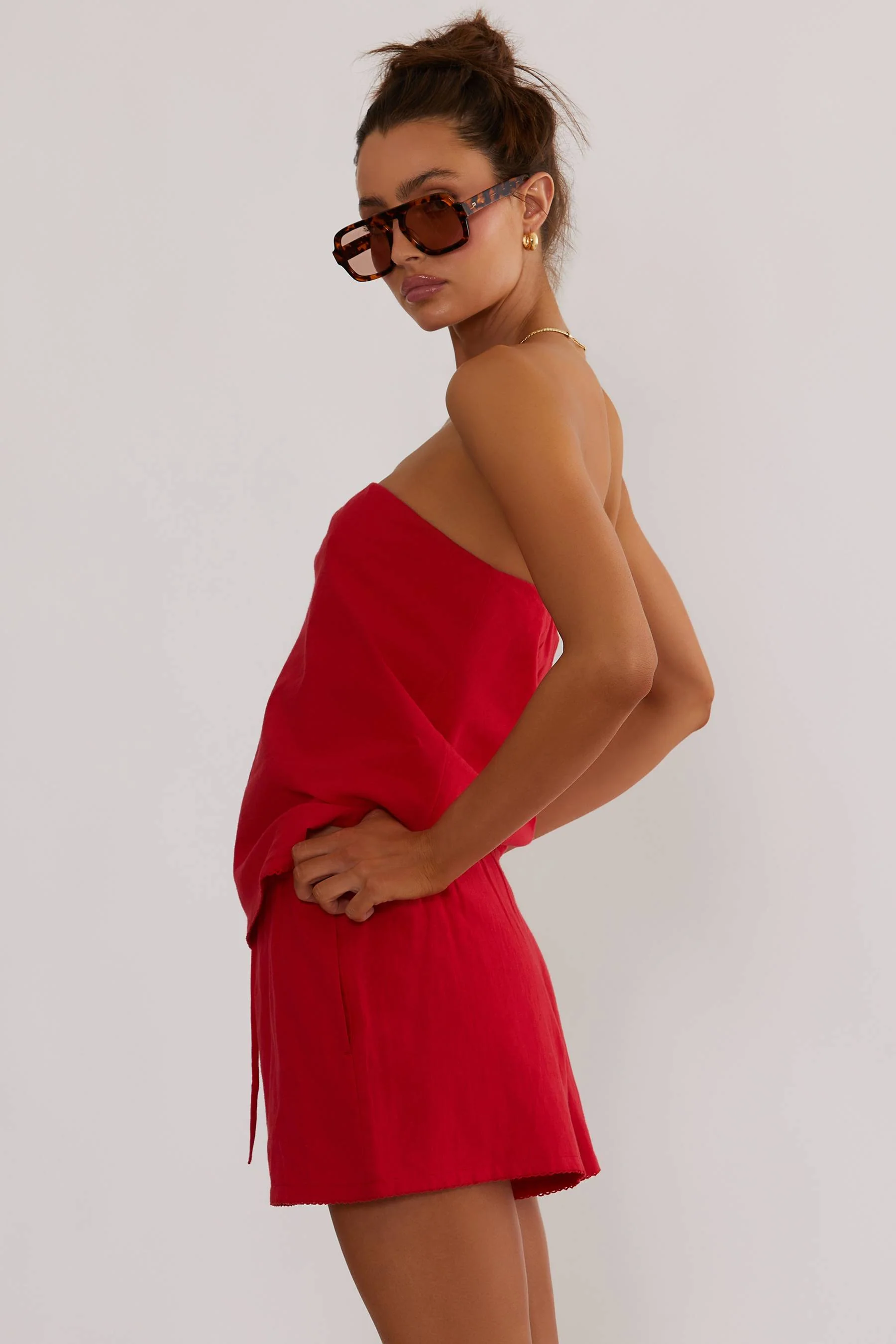 Birkley Short Red Linen - Image 11