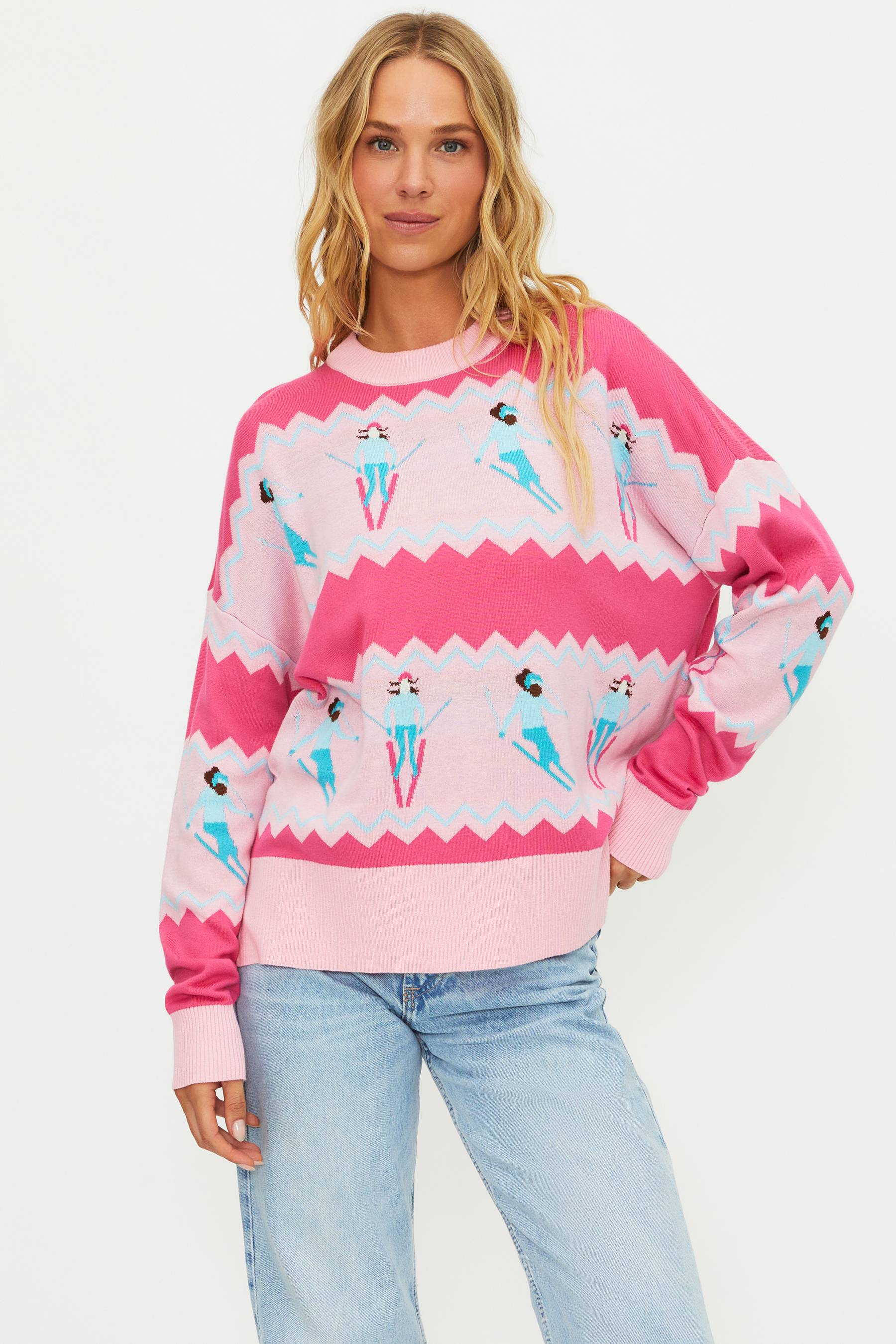 Anthropologie X Beach Riot Callie Sweater Chevron Skiers