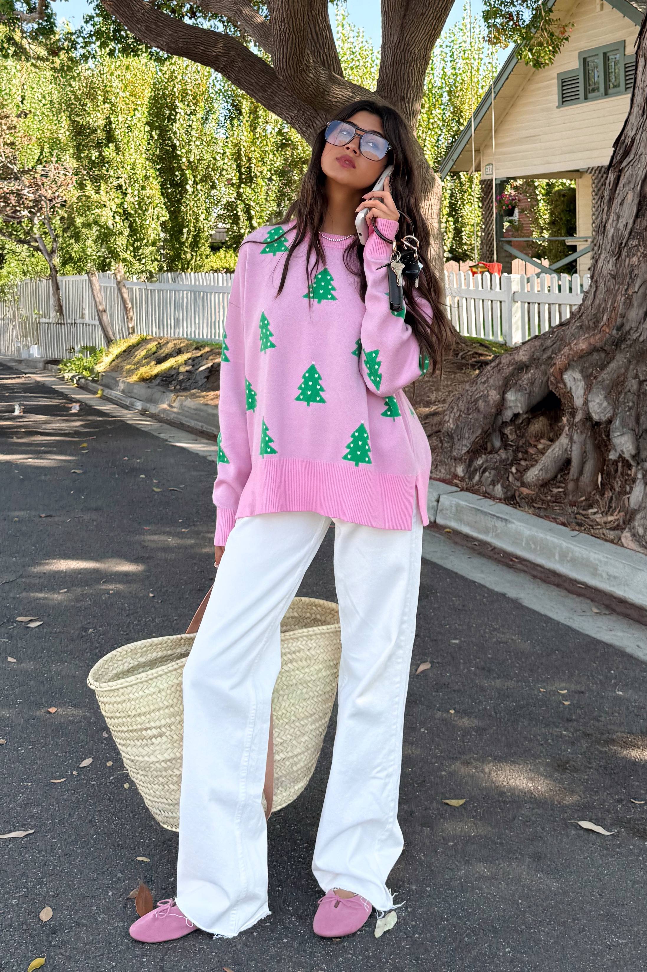 Callie Sweater Pink Christmas - Image 4