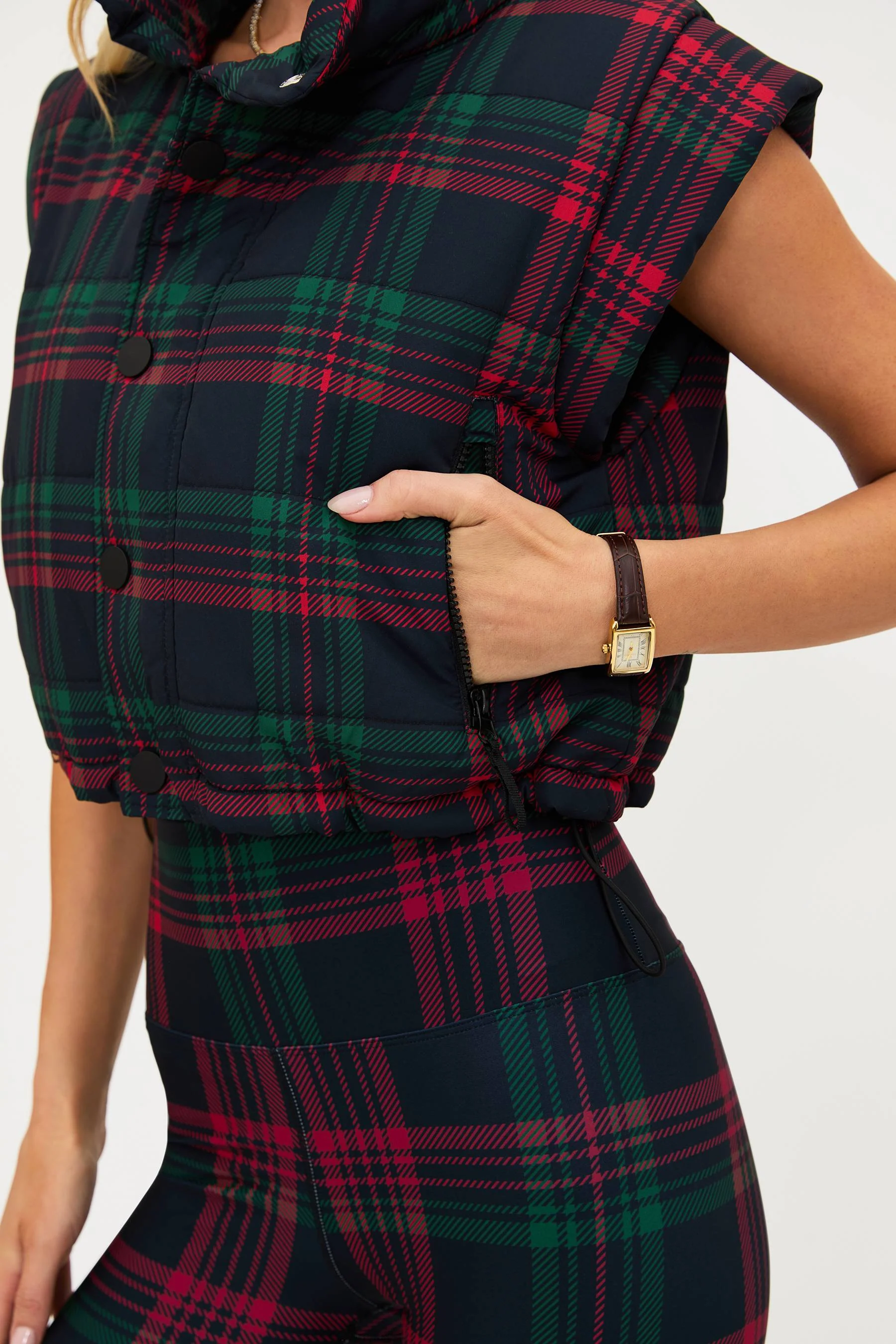Canyon Puffer Vest Ribbon Plaid - Image 6