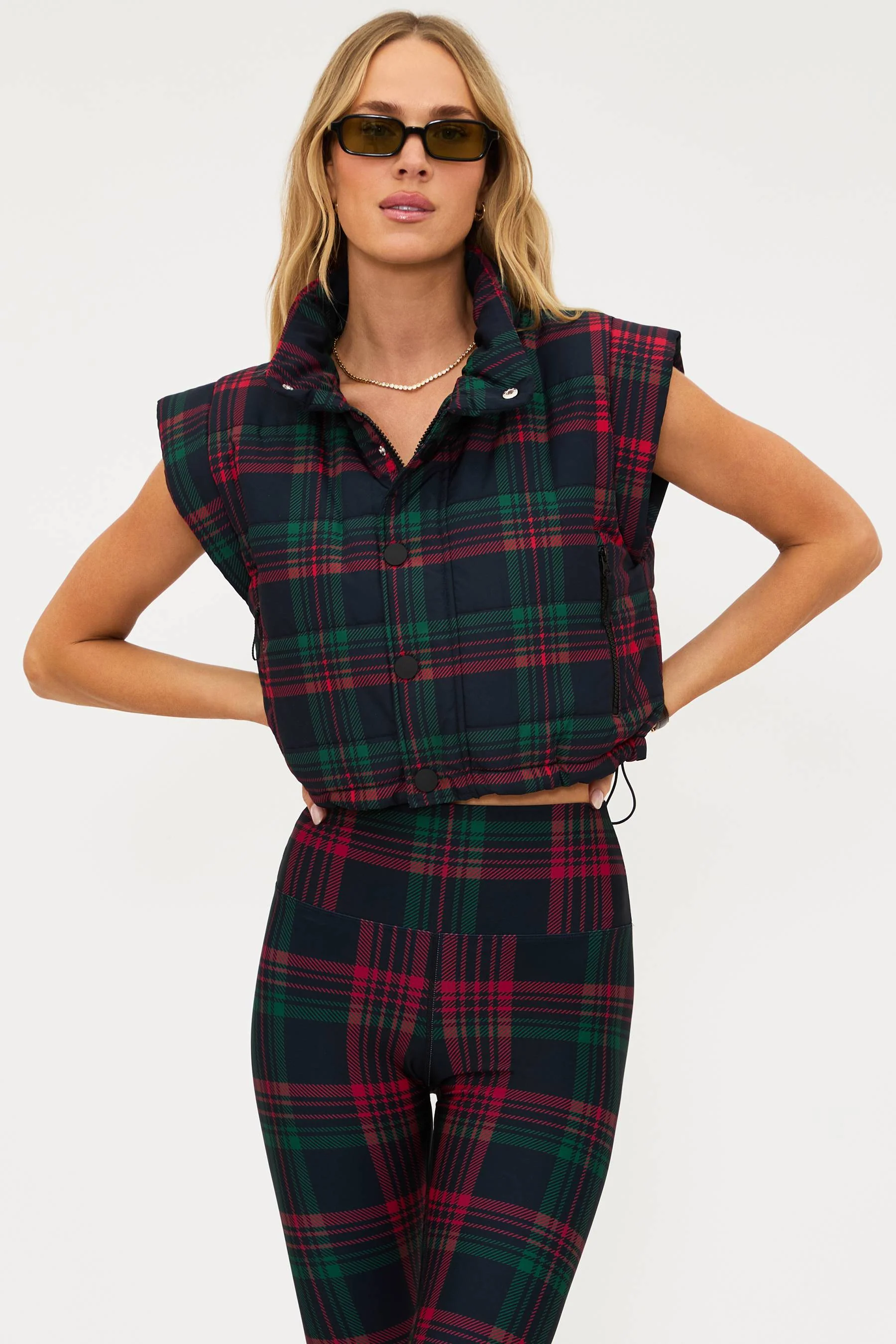 Canyon Puffer Vest Ribbon Plaid - Image 9