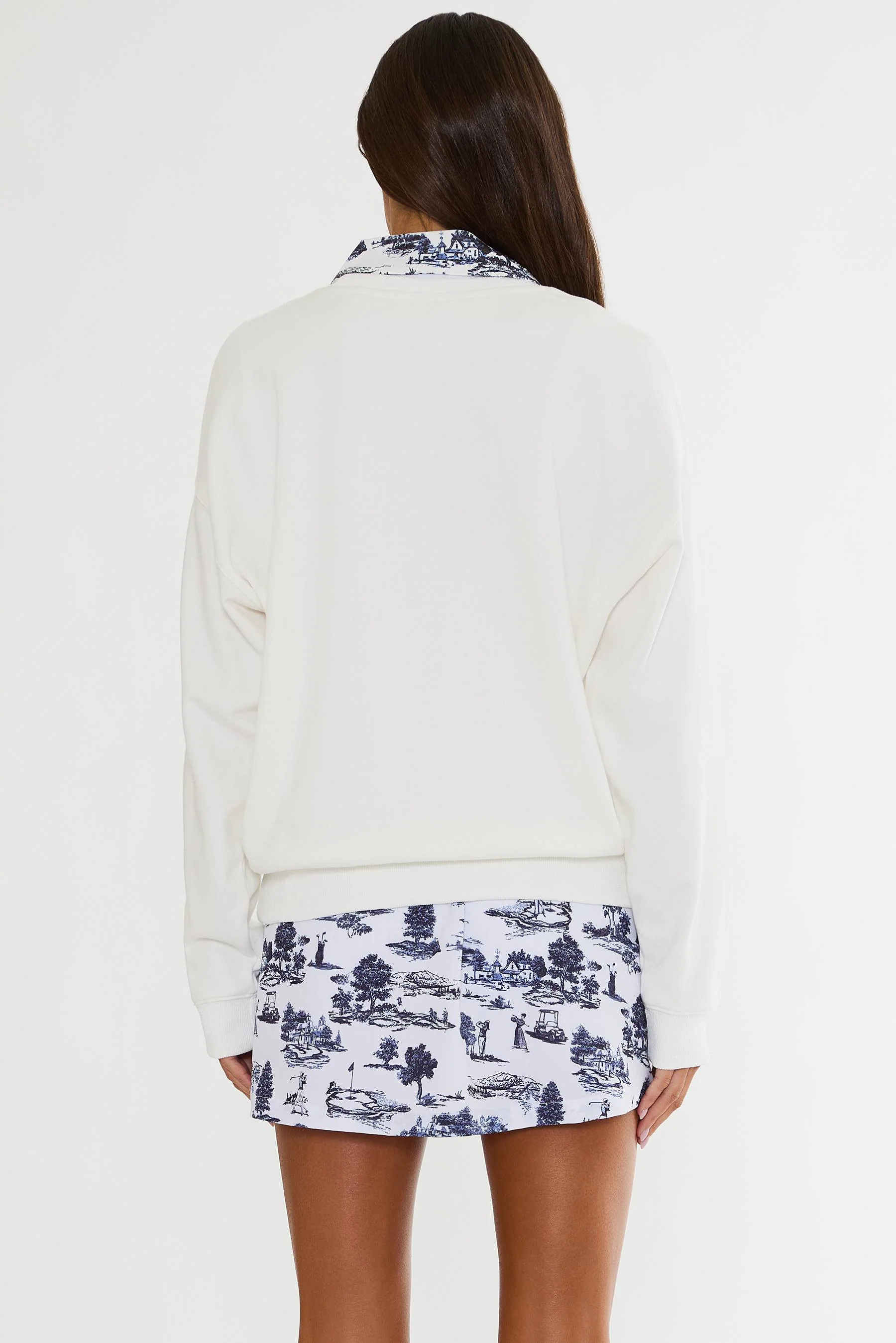 Devyn Oversized Sweatshirt Evening Golf Toile - Image 9