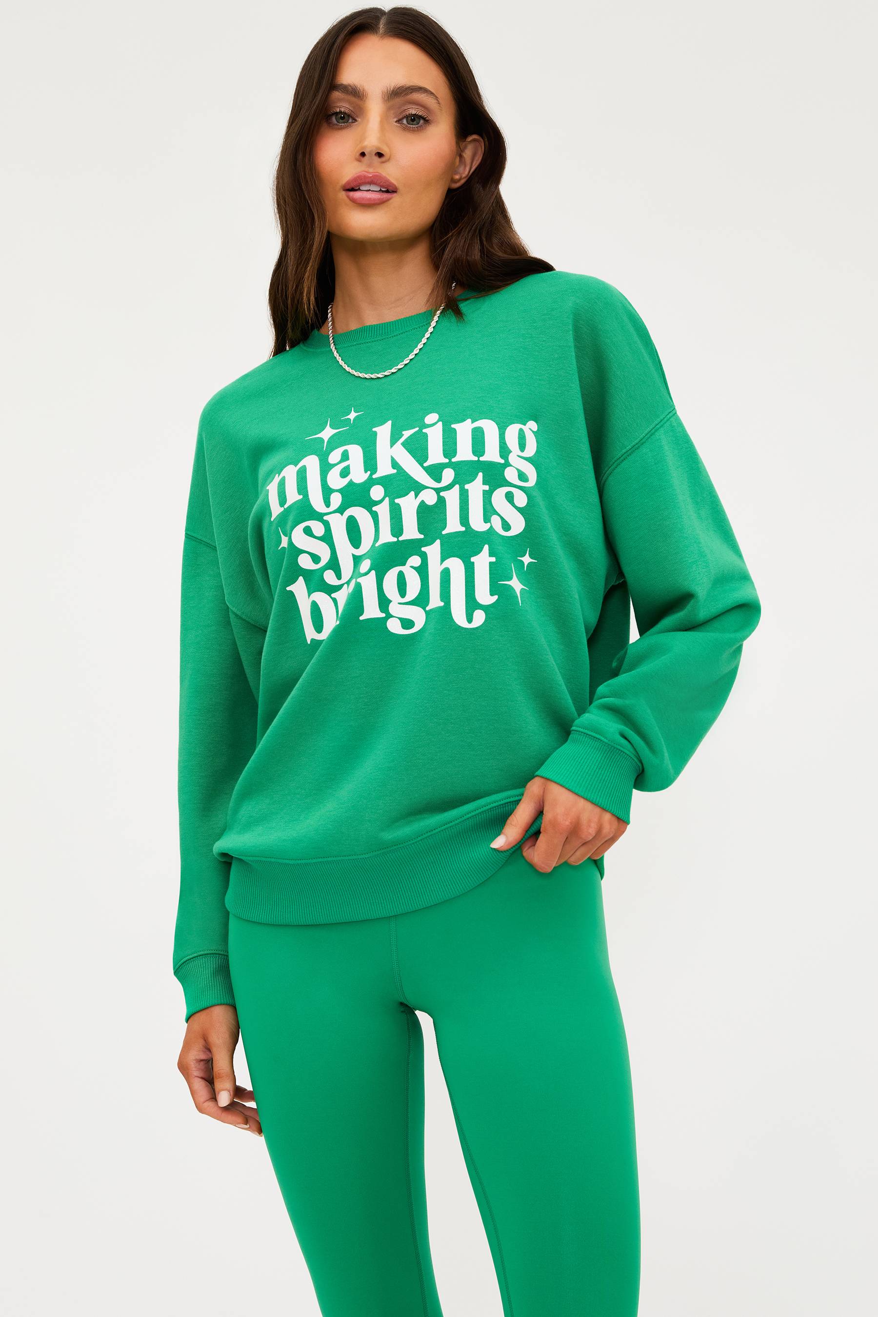 Devyn Oversized Sweatshirt Frosted Fir - Image 6