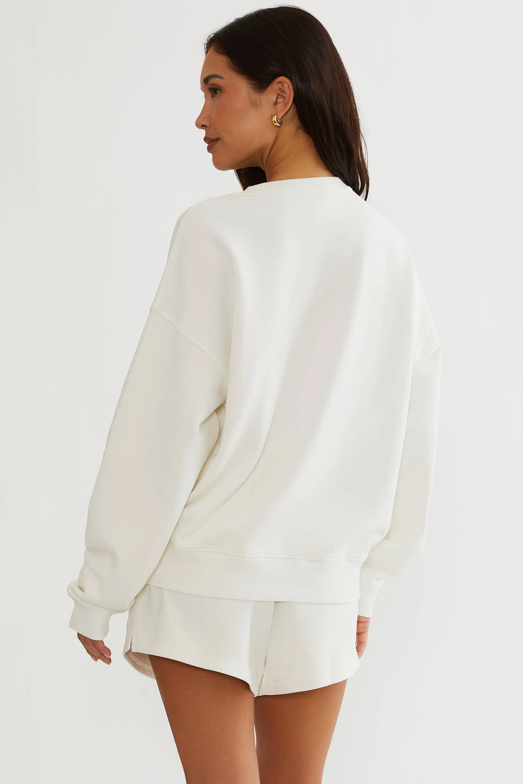 Anthropologie X Beach Riot Devyn Sweatshirt Ma Cherie White - Image 2
