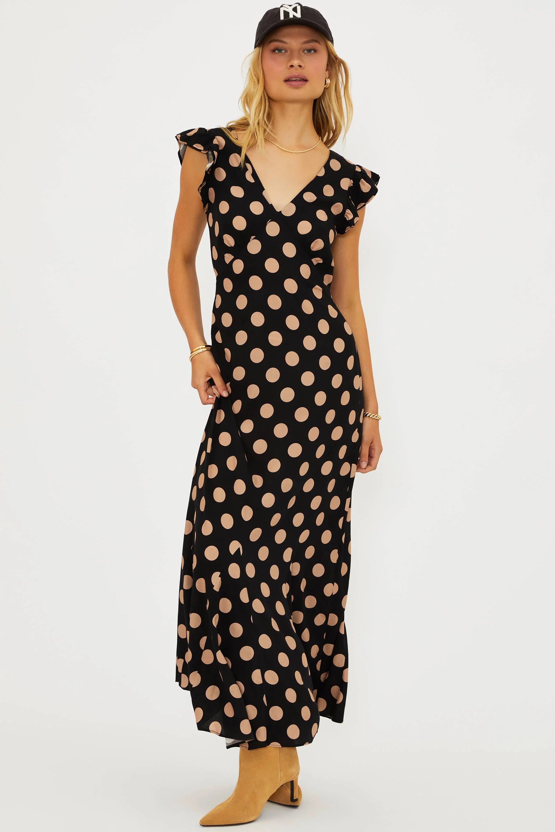 Elodie Dress Midnight Polka Dot - Image 11