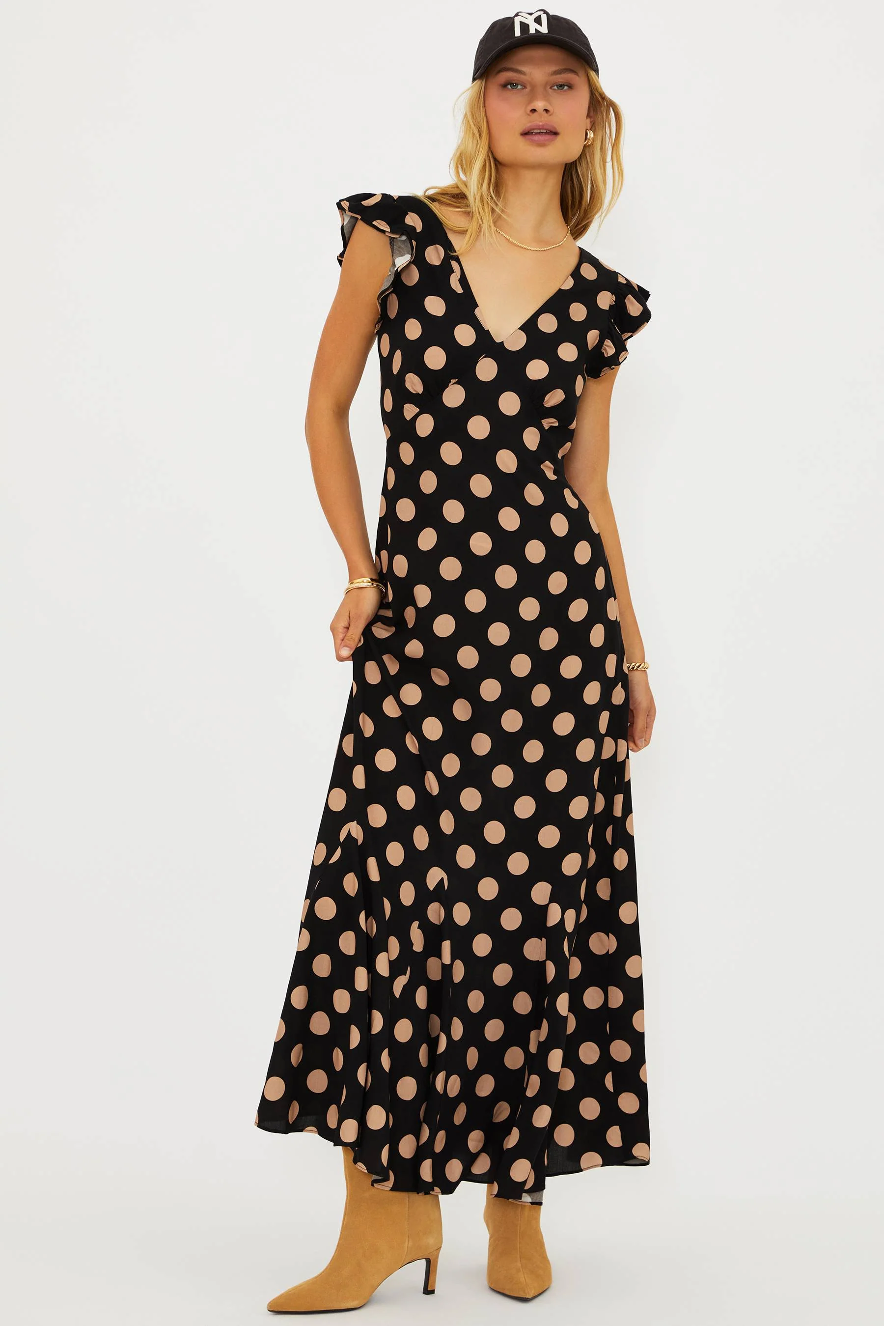Elodie Dress Midnight Polka Dot - Image 12