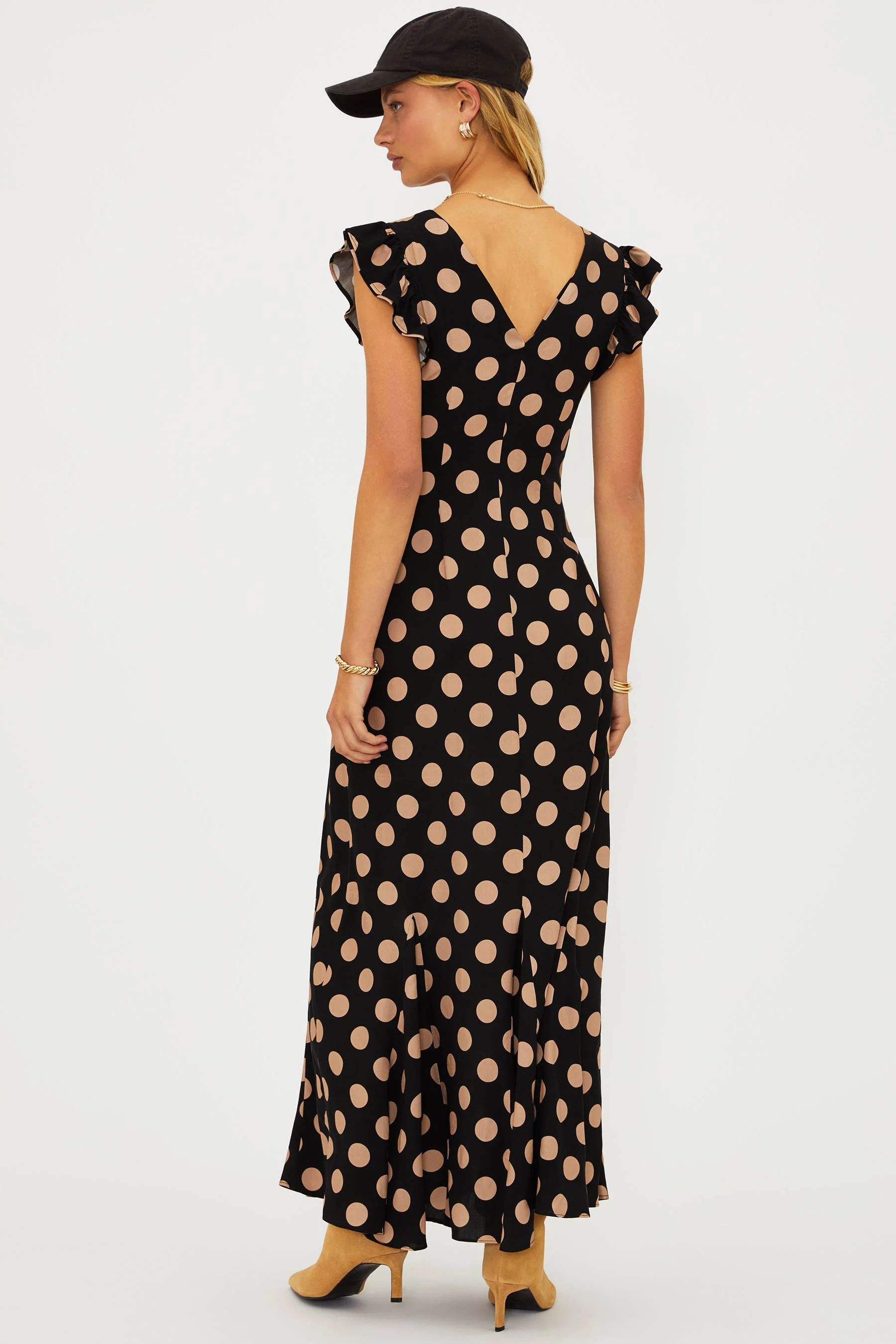 Elodie Dress Midnight Polka Dot - Image 6