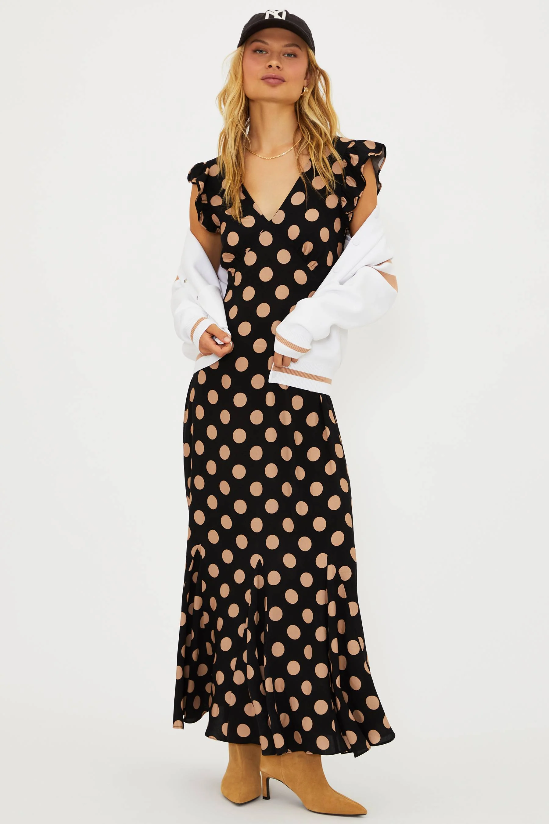 Elodie Dress Midnight Polka Dot - Image 8