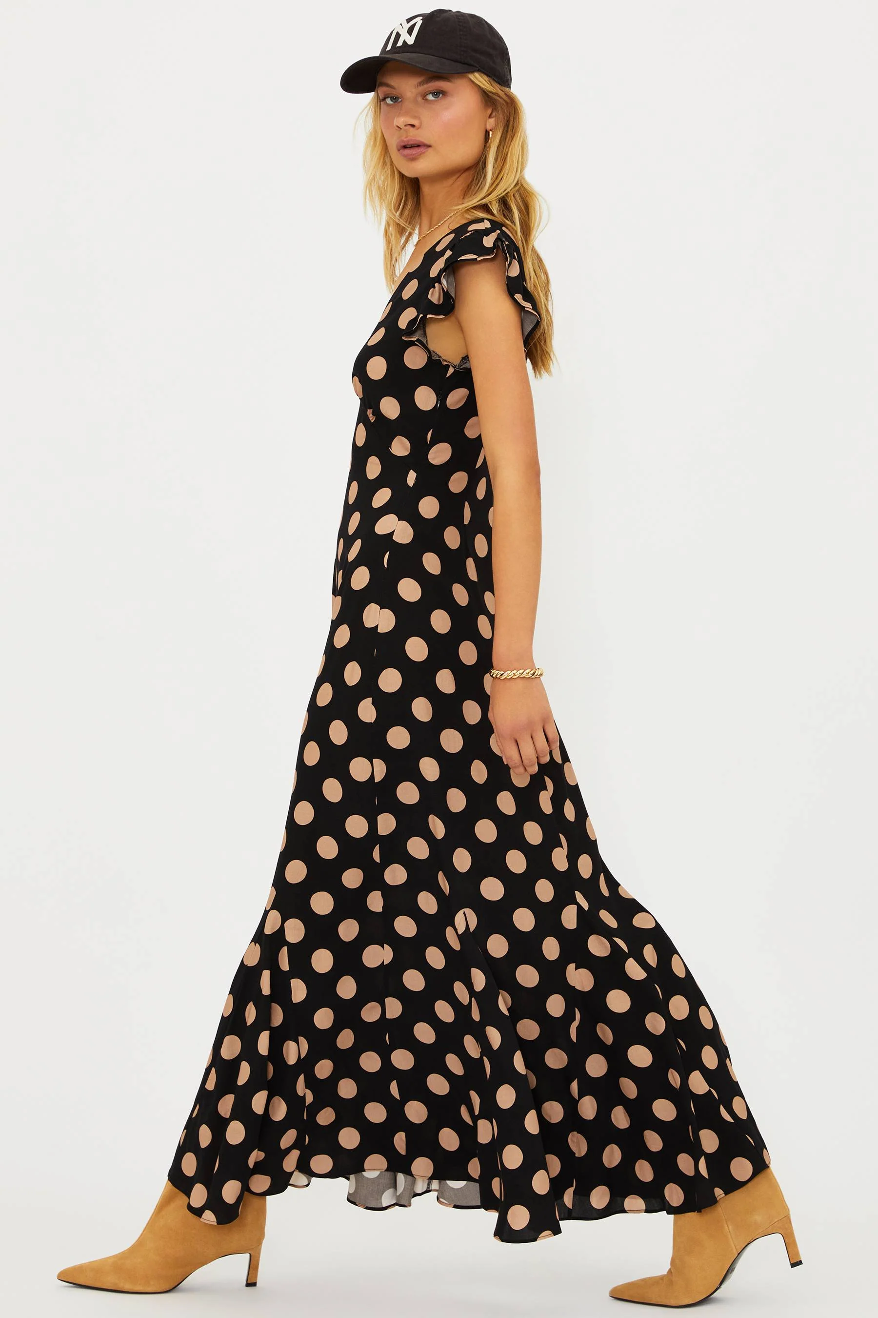 Elodie Dress Midnight Polka Dot - Image 9
