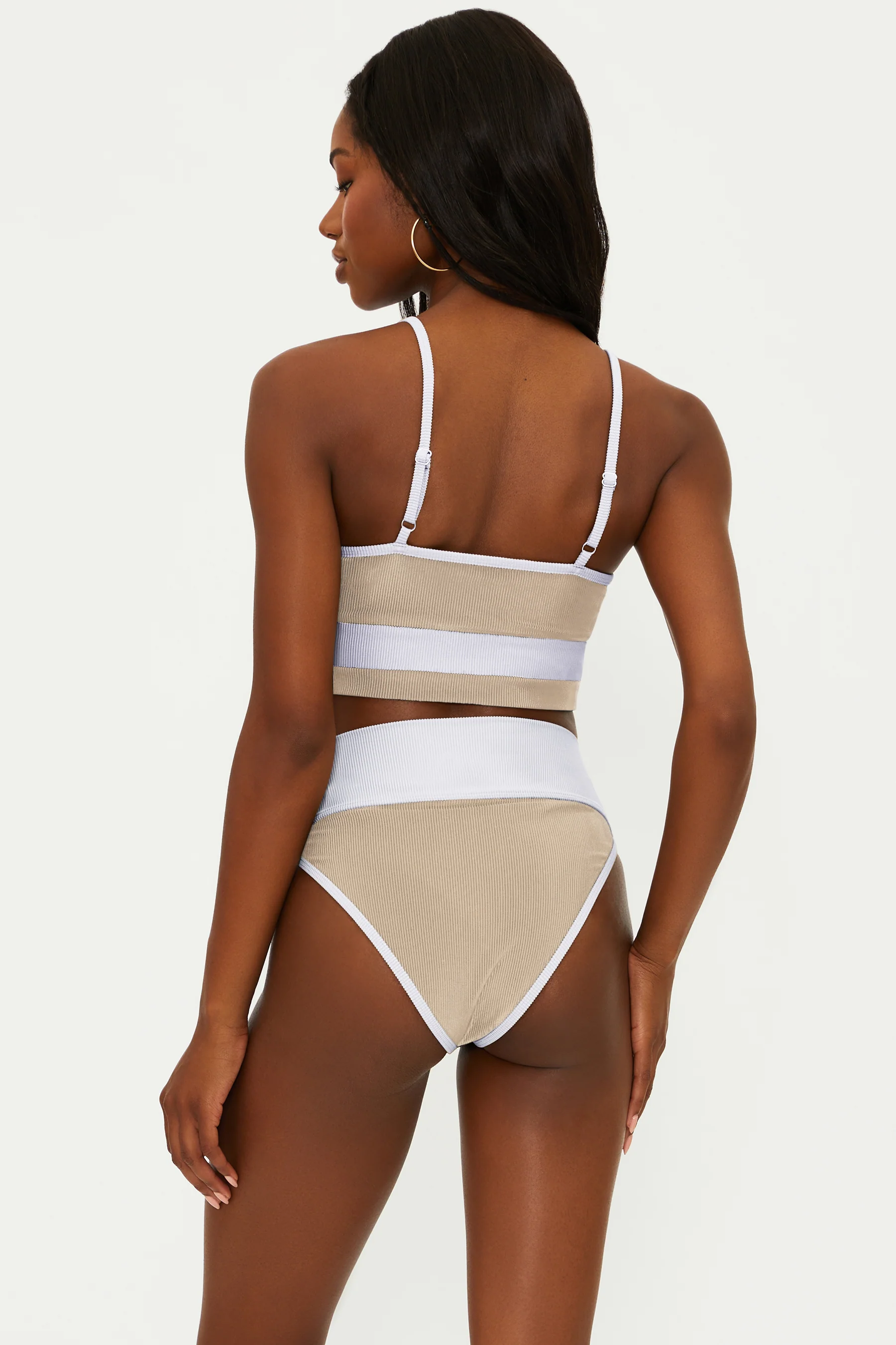 Eva Top Tan White Colorblock - Image 7