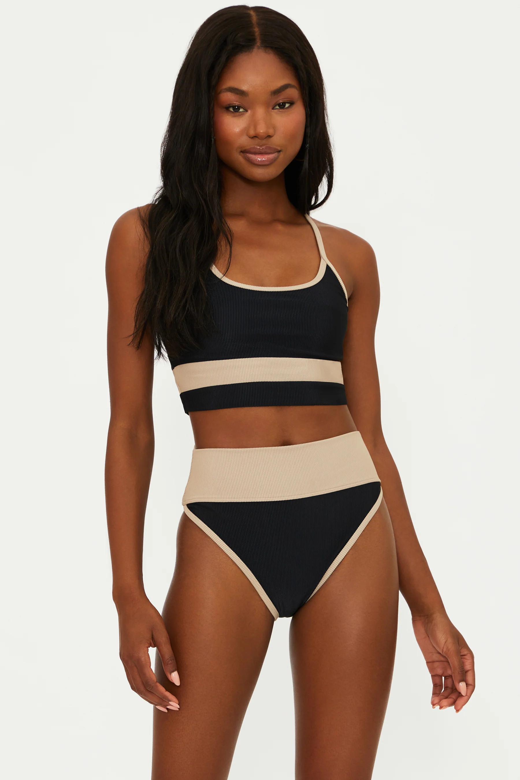 Eva Top Black Tan Colorblock - Image 4