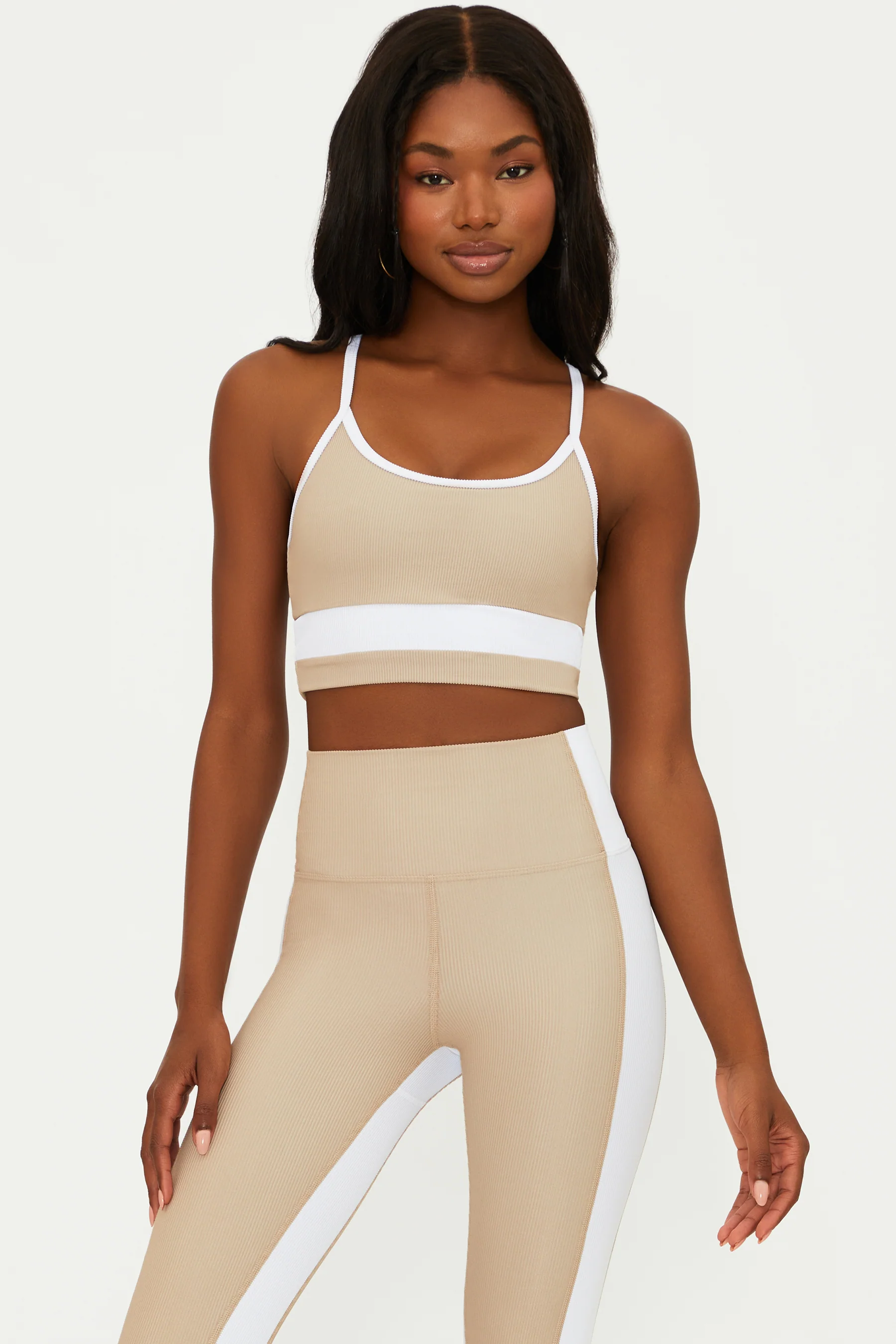 Eva Top Tan White Colorblock - Image 5