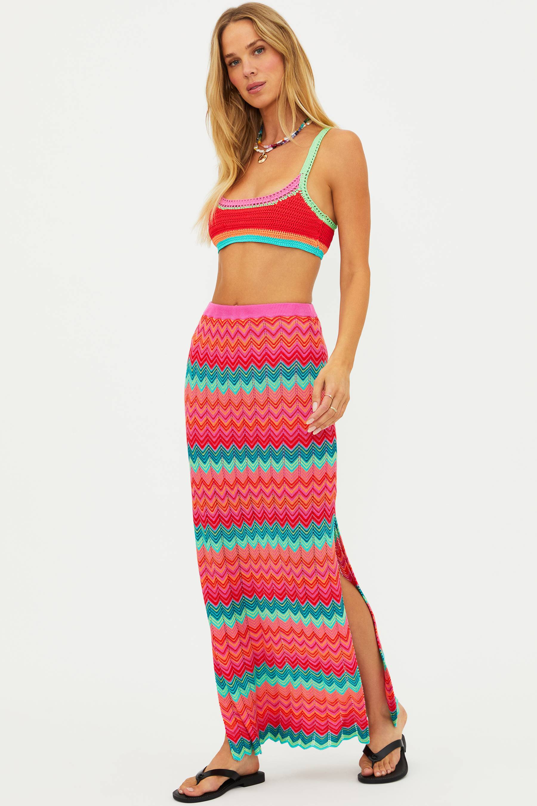 Ivana Skirt Strawberry Ice Chevron - Image 7