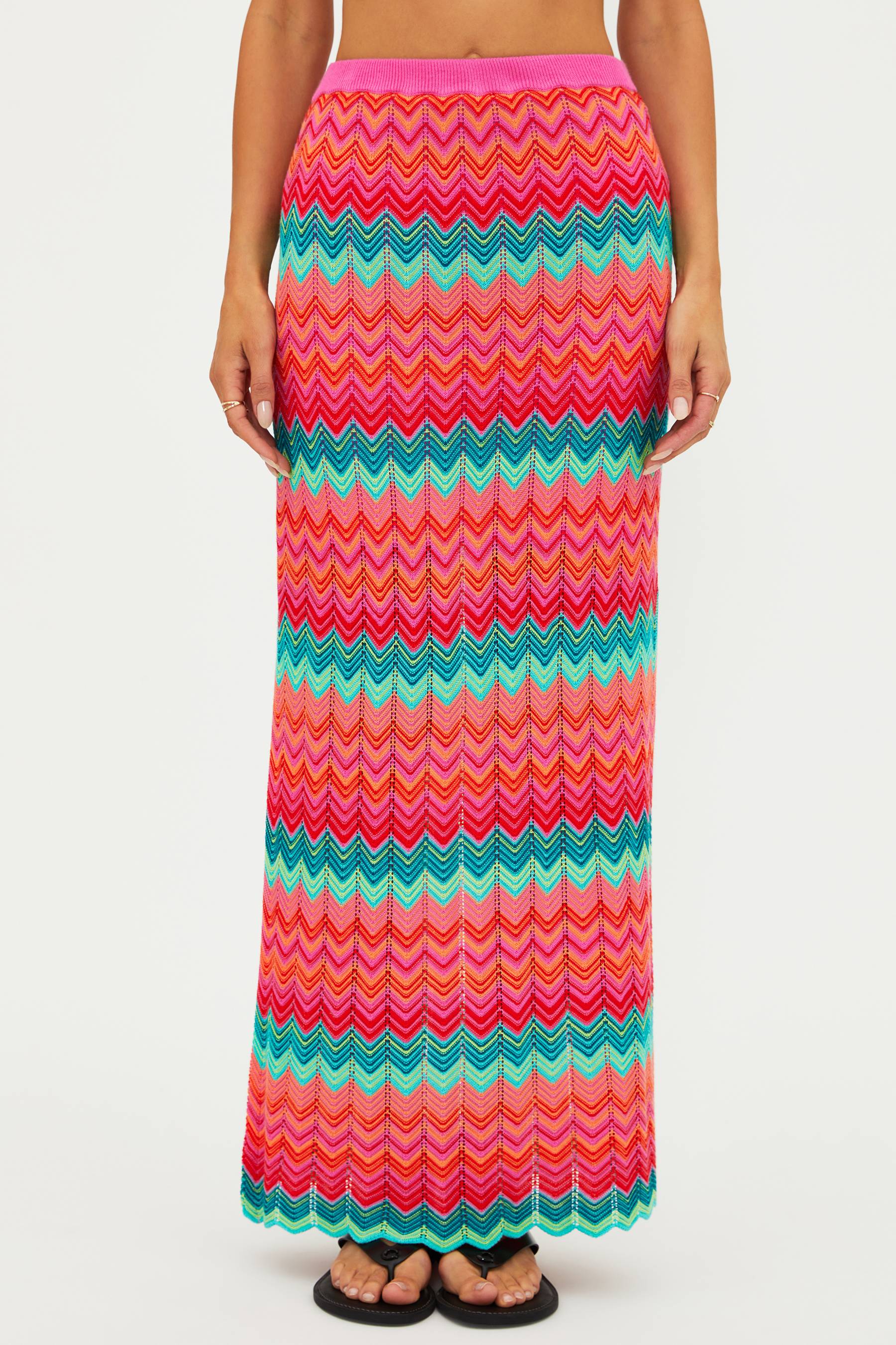 Ivana Skirt Strawberry Ice Chevron - Image 8