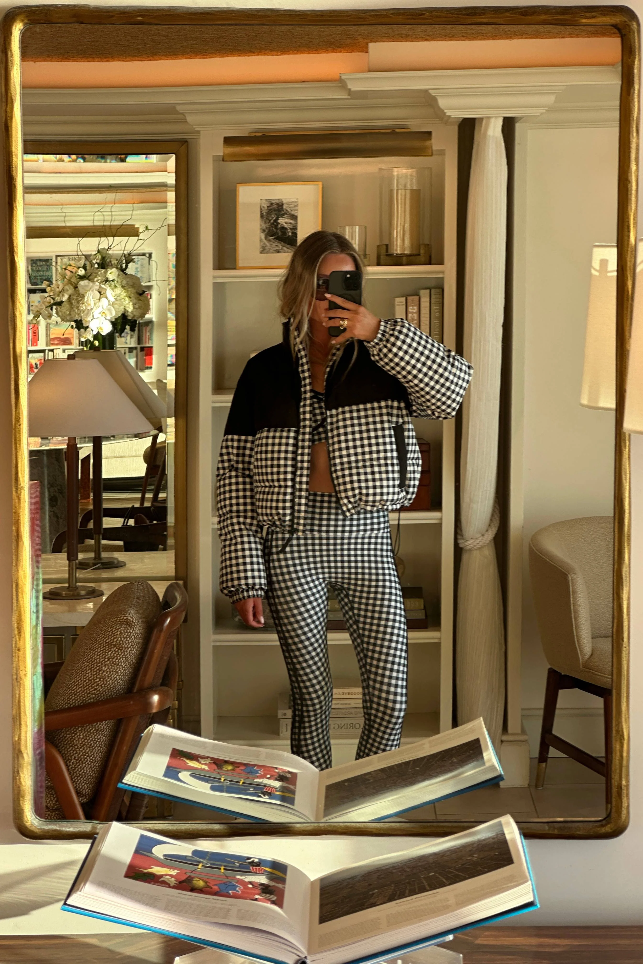 Jo Jo Puffer Slate Gingham - Image 7