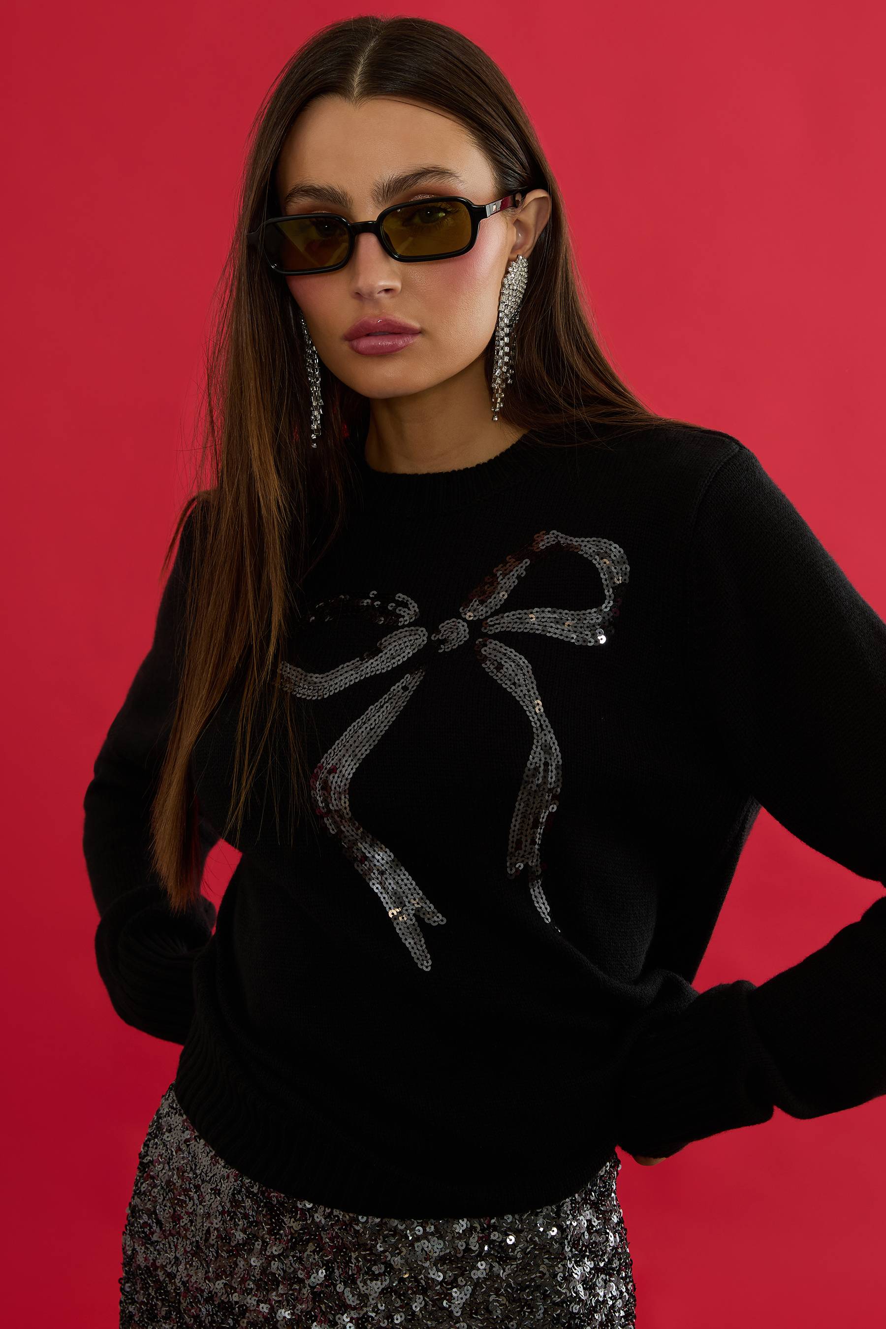 Jolene Sweater Black Bow - Image 3