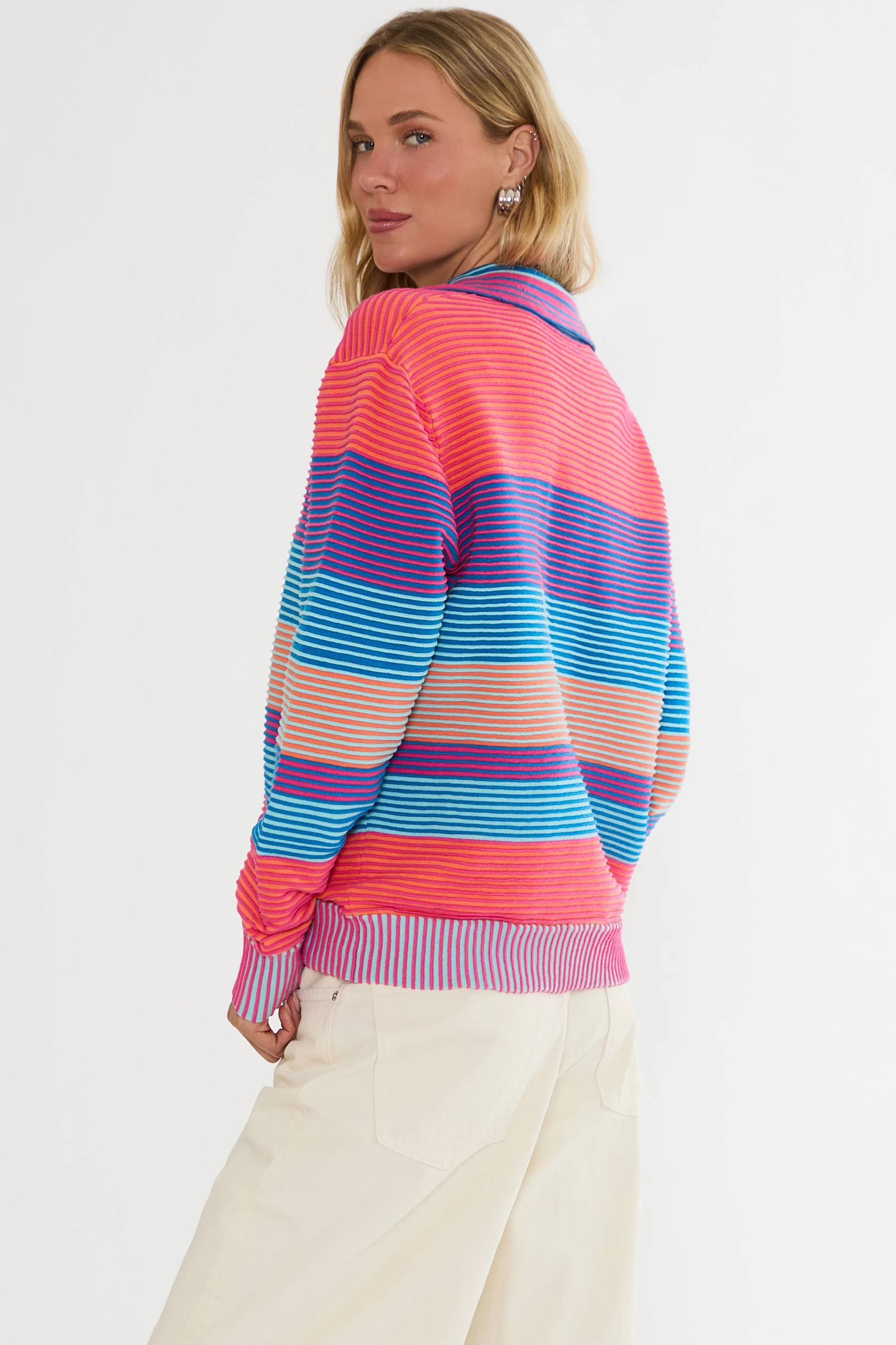 Lainey Sweater Vibrant Volley Stripe - Image 3