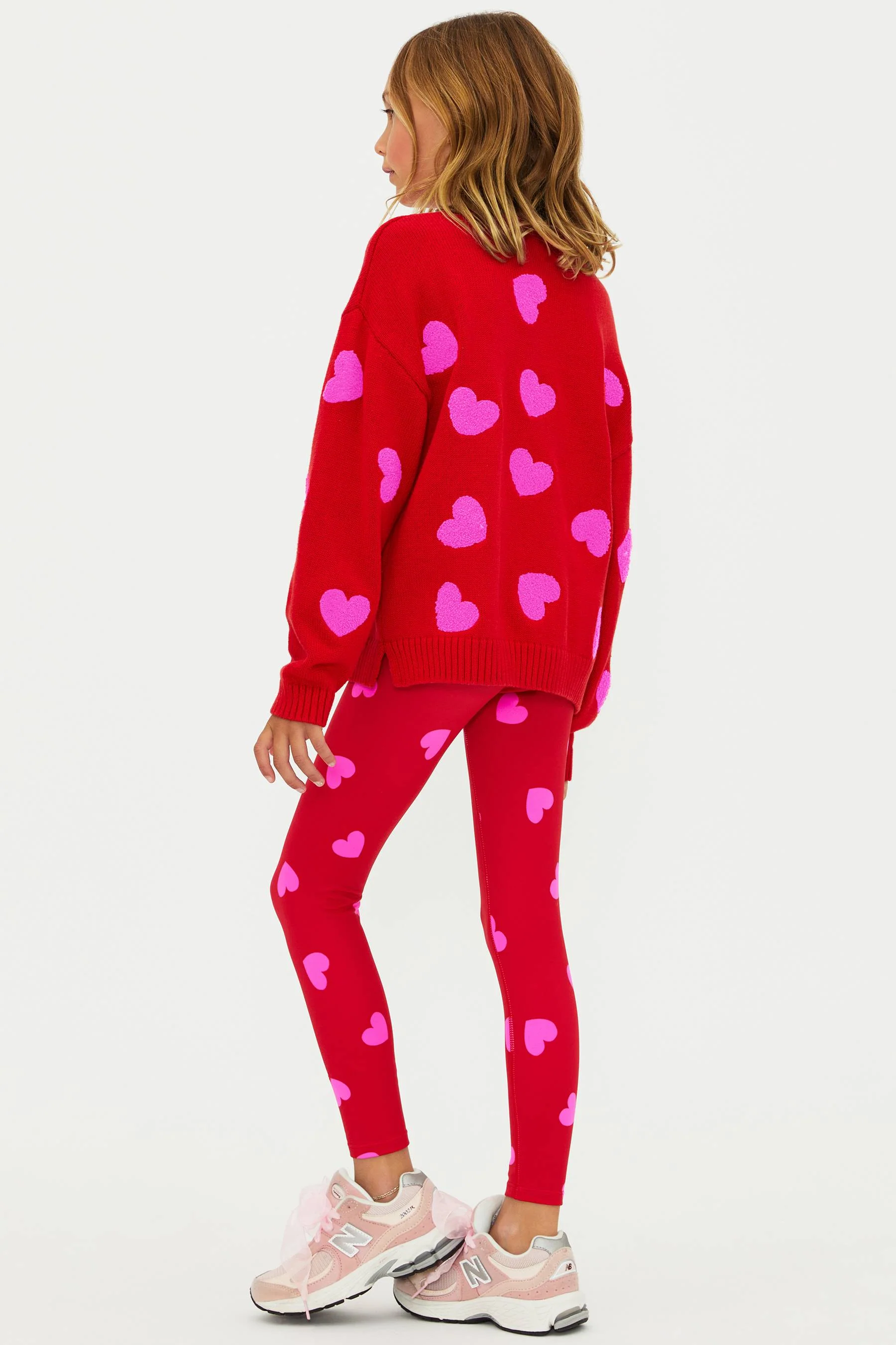 Little Peppa Legging Royal Red Hearts - Image 2