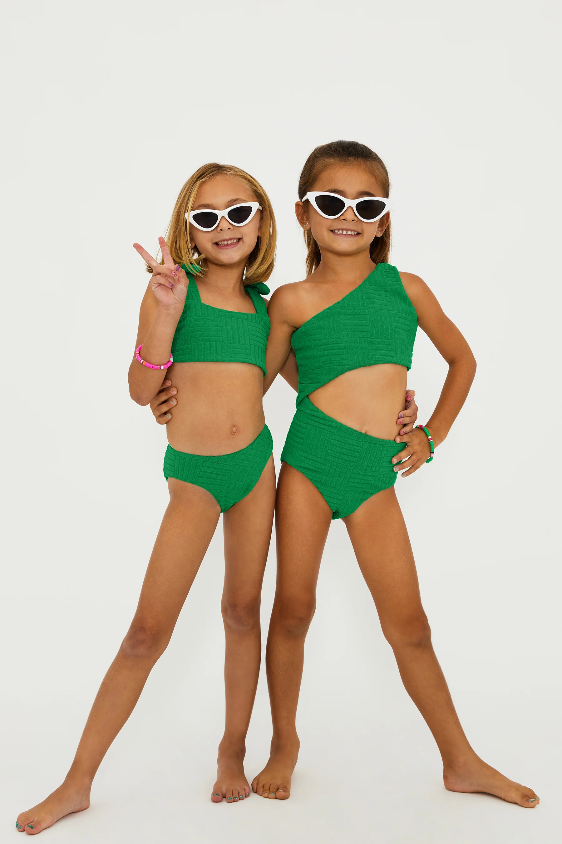 Little Stella Two Piece Jelly Bean Green Terry - Image 4