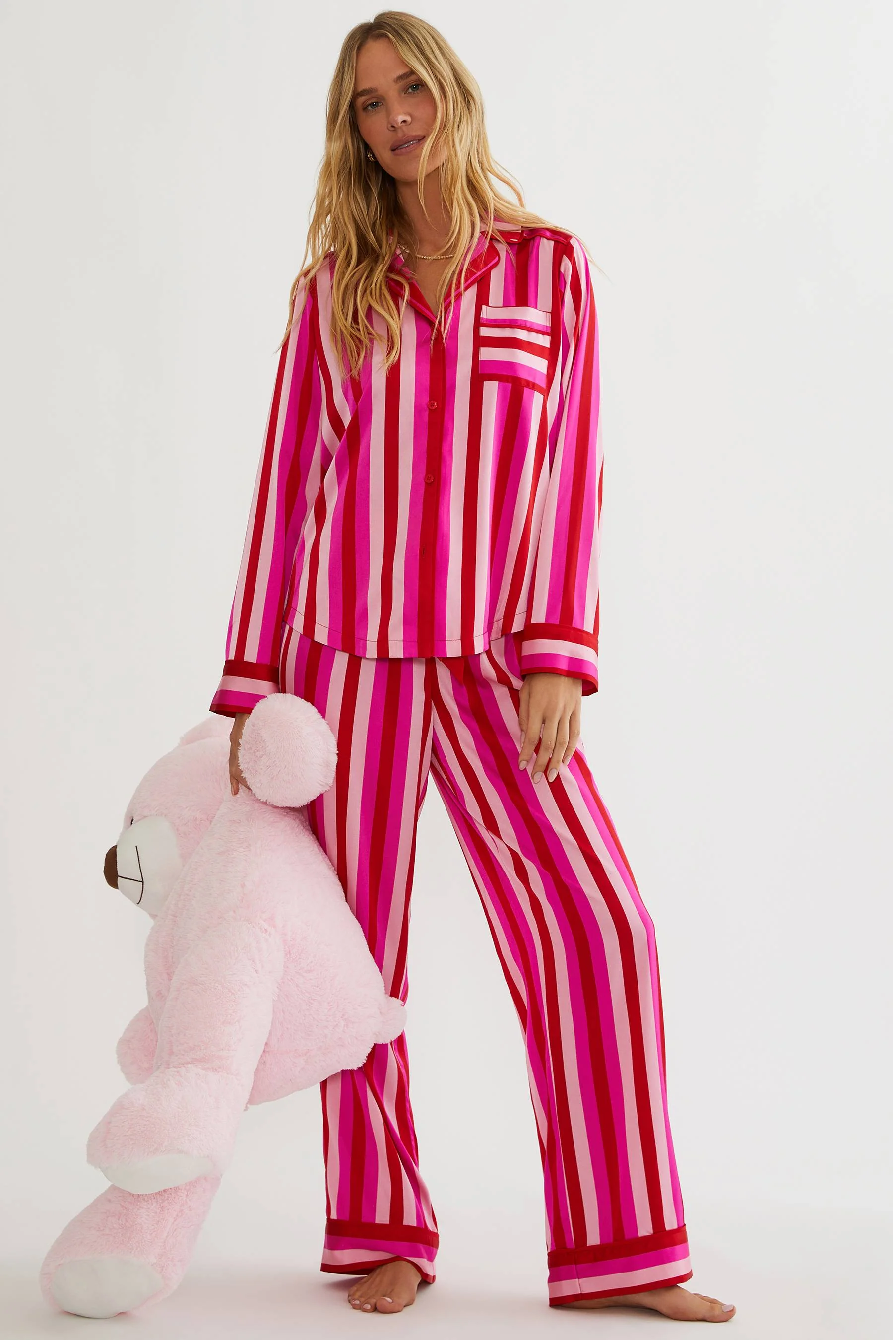 Livy Top & Connie Pant Set Pink & Red Stripe - Image 7