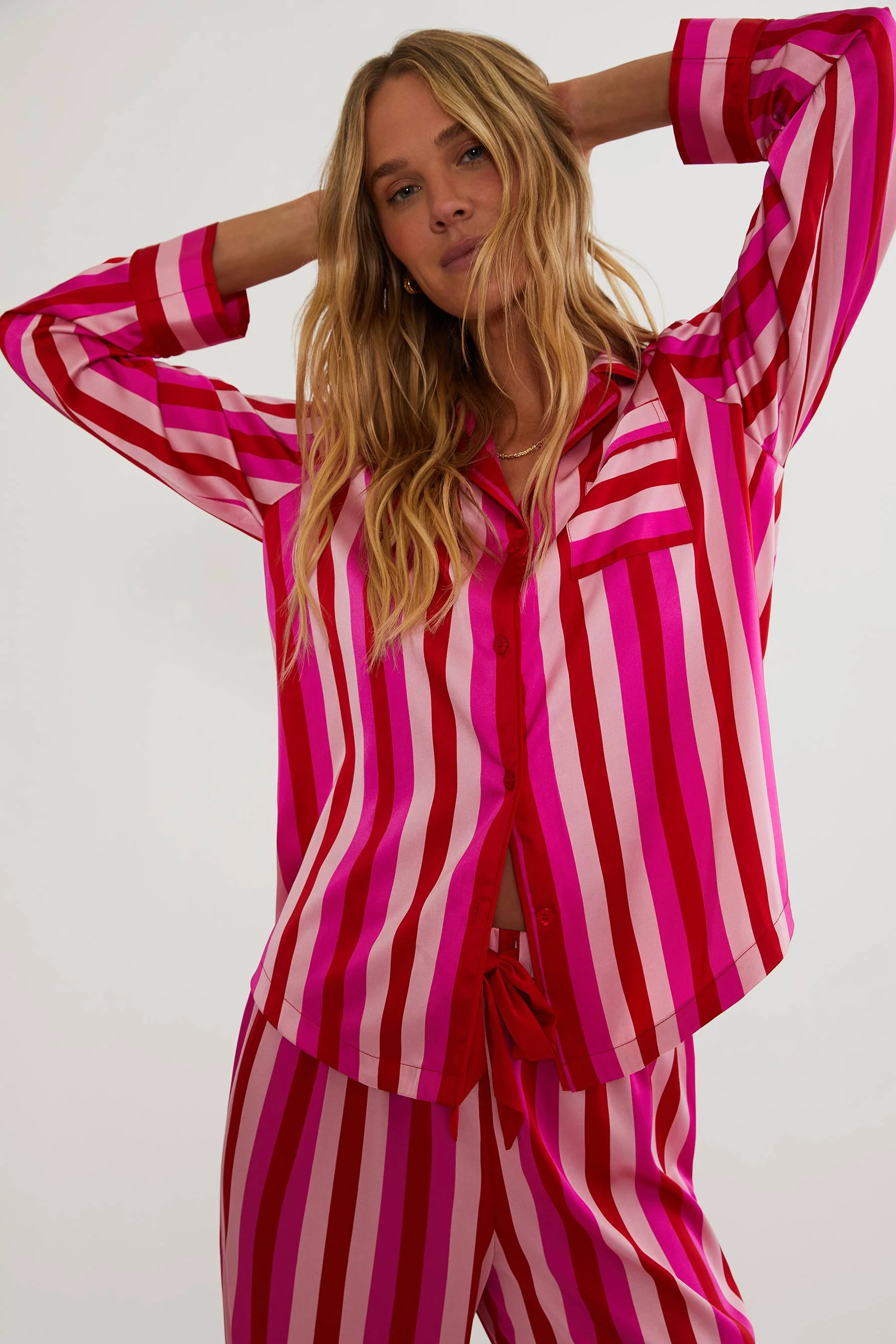Livy Top & Connie Pant Set Pink & Red Stripe - Image 9