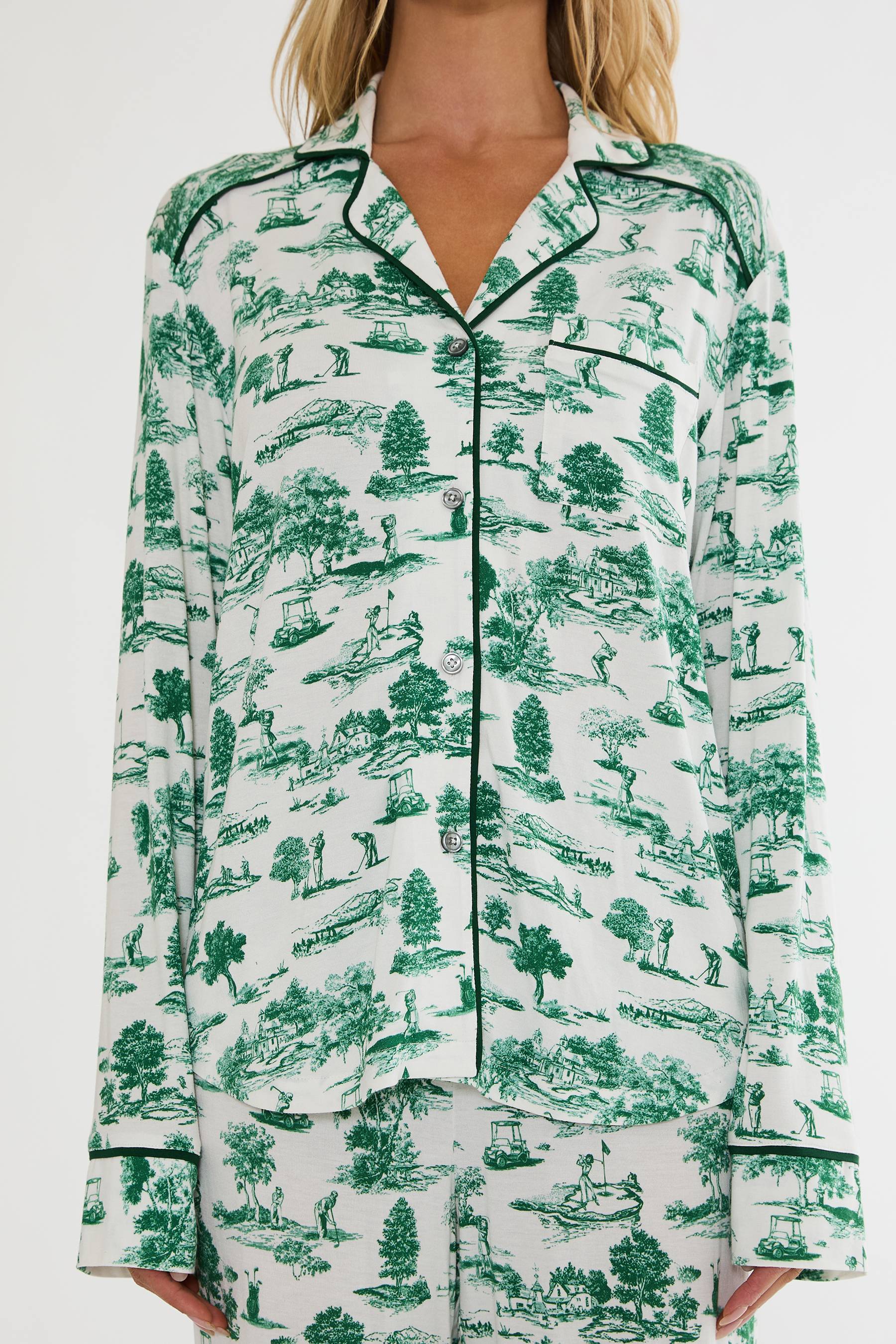 Livy Top & Connie Pant Set Green Fairway Toile - Image 7