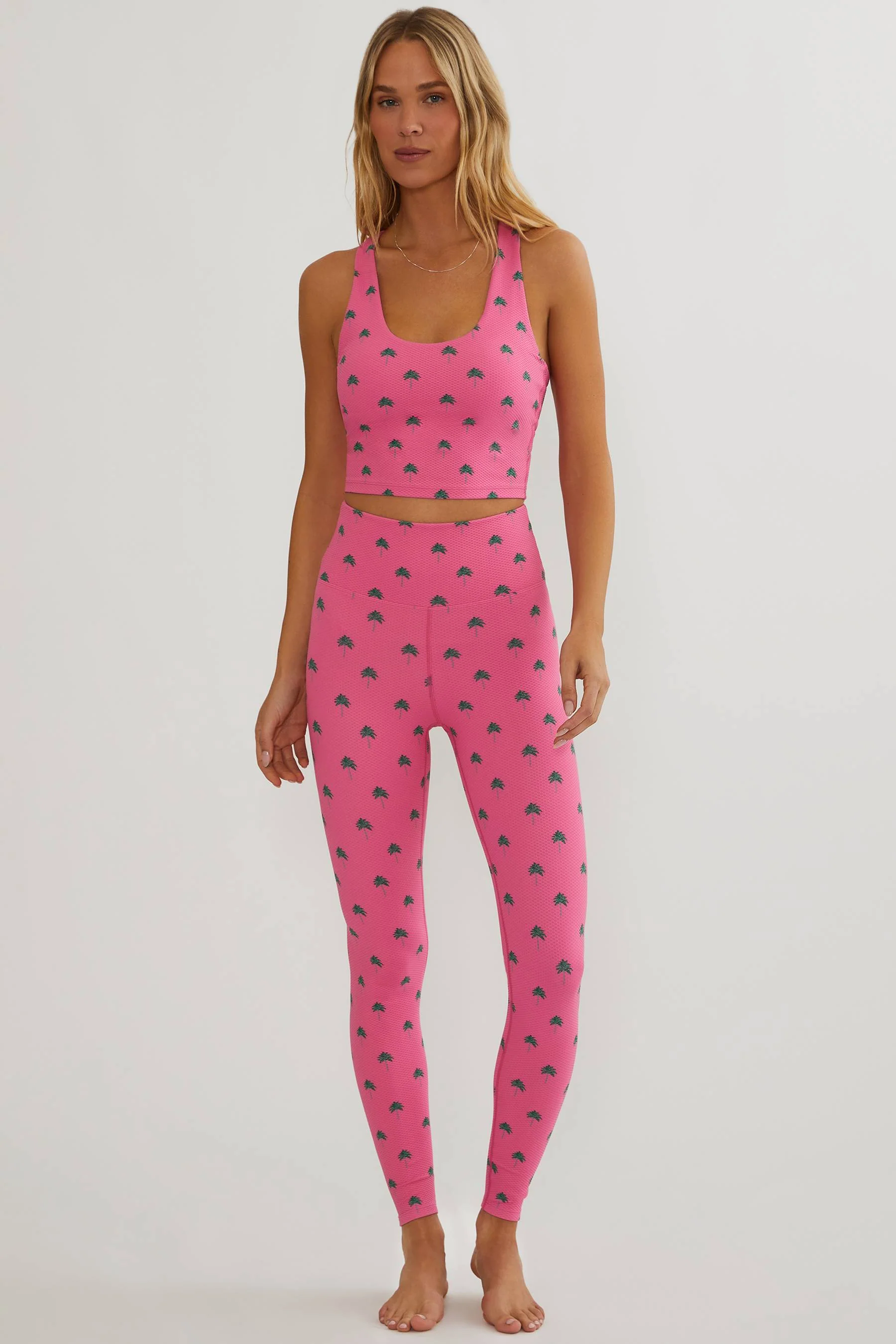 Piper Legging Flamingo Fronds Waffle - Image 3