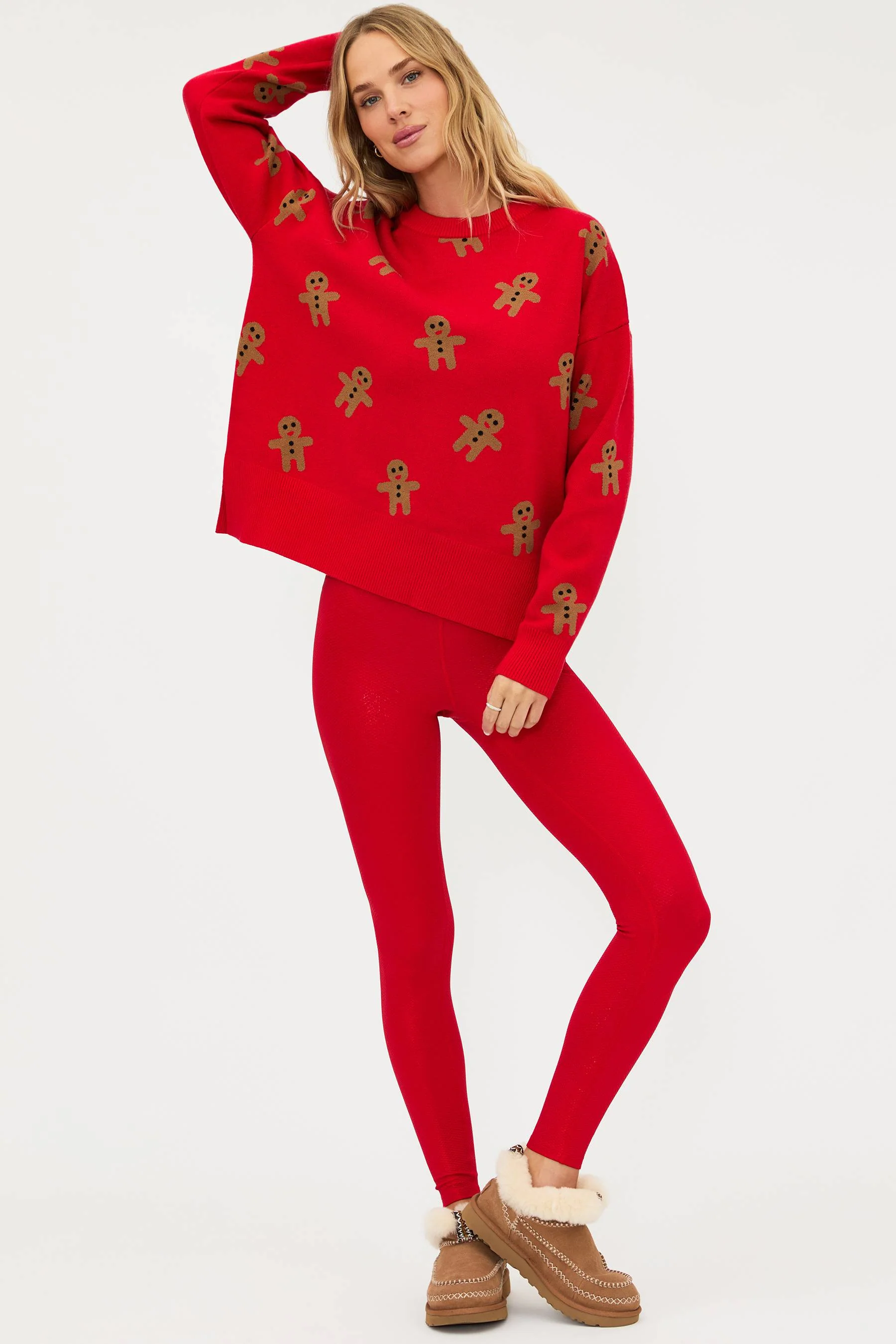 Piper Legging Red Shine Waffle - Image 5