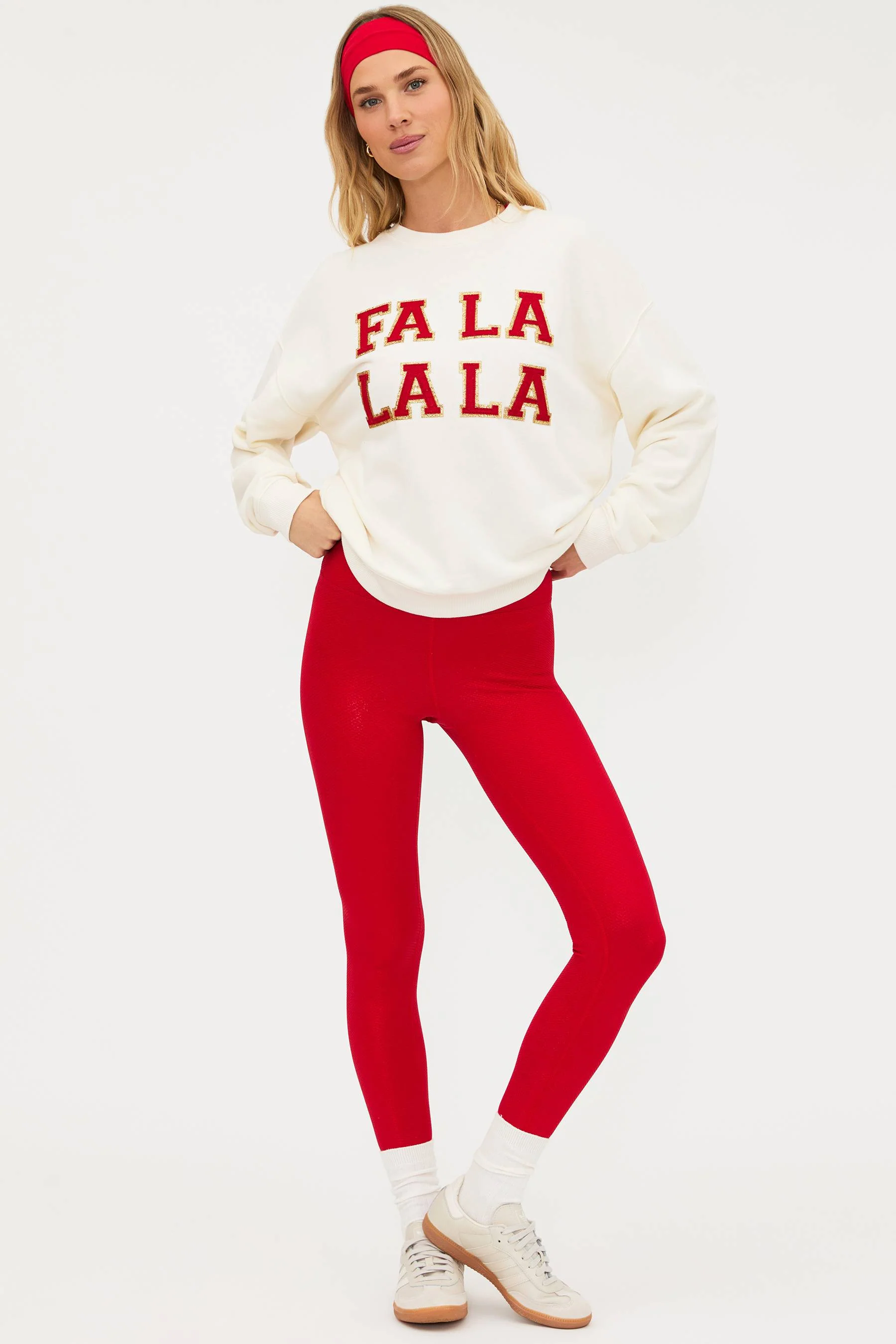 Piper Legging Red Shine Waffle - Image 6