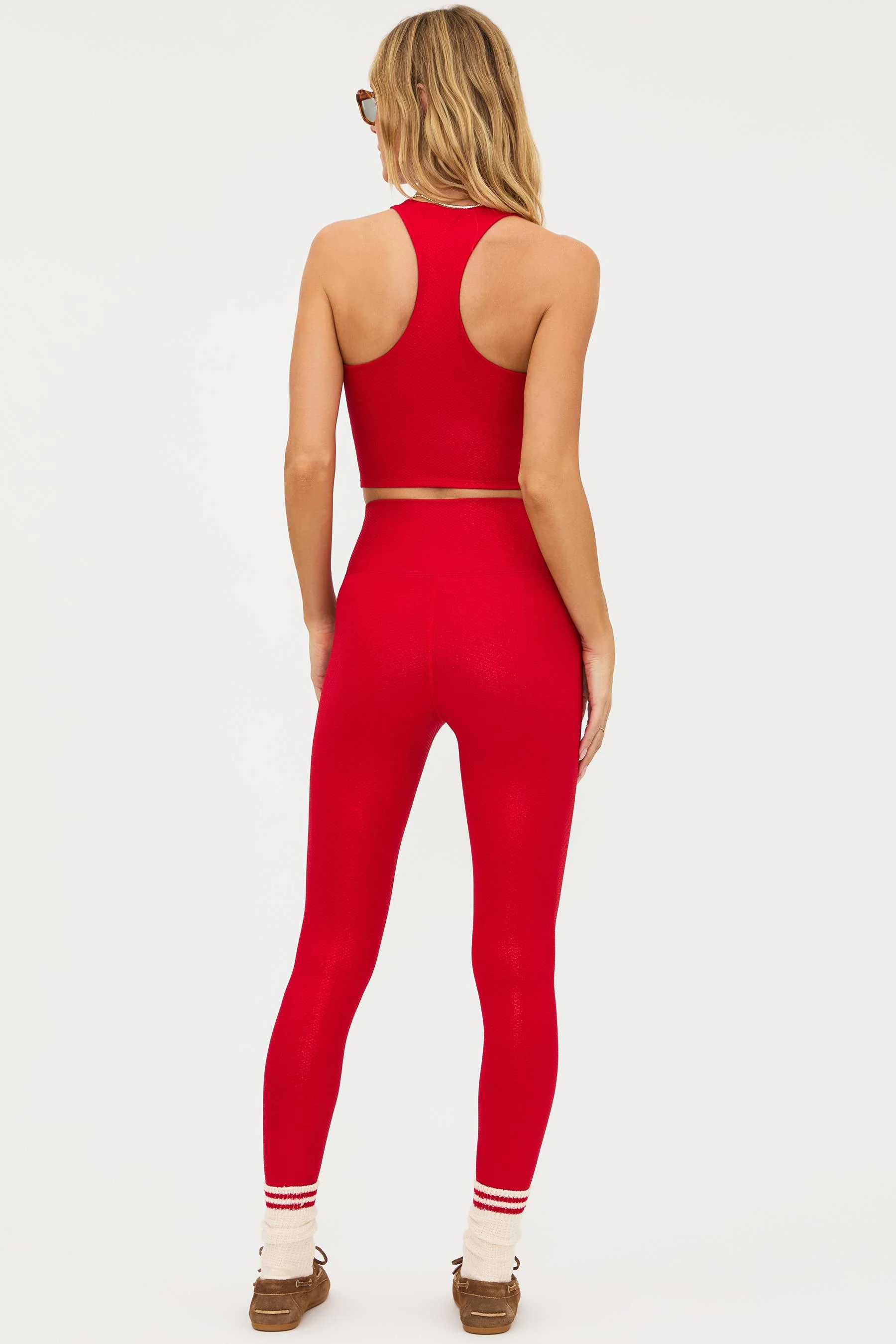 Piper Legging Red Shine Waffle - Image 7