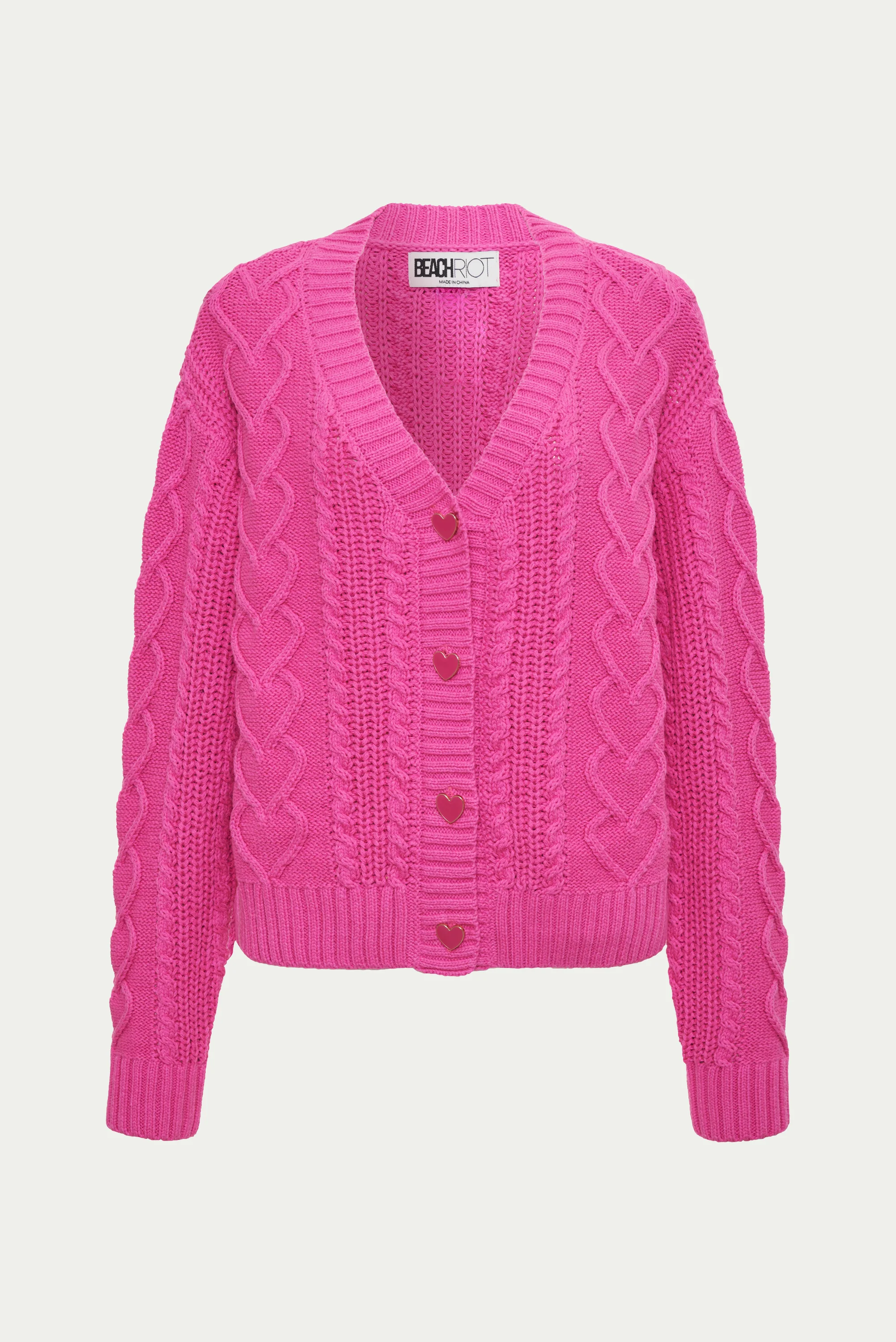 Teagan Cardigan Electric Pink Cable - Image 5