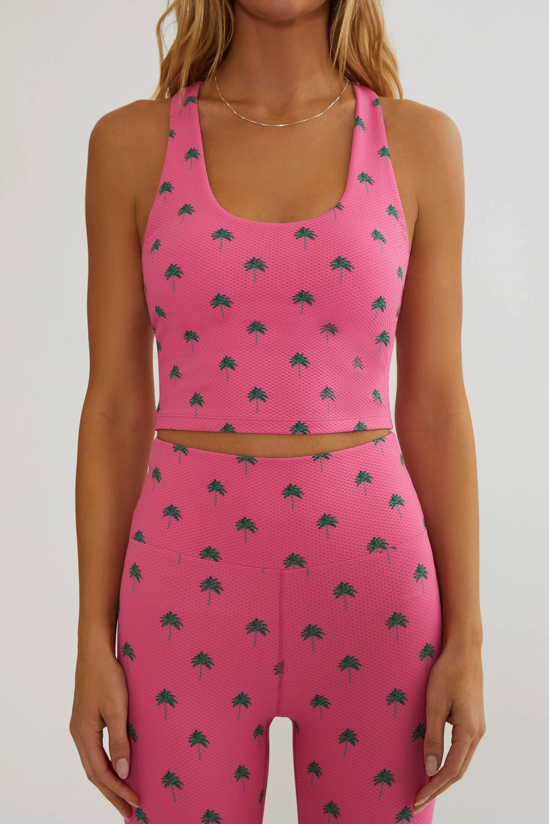 Yara Top Flamingo Fronds Waffle - Image 4